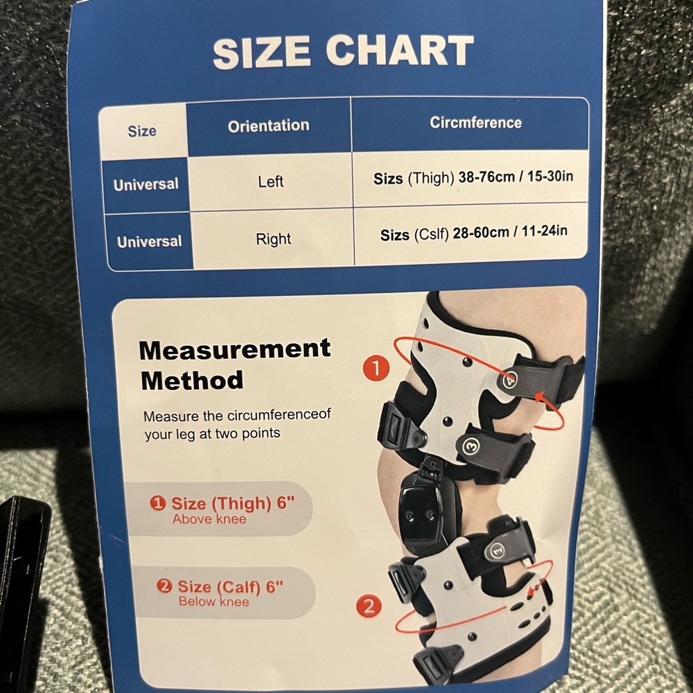 Black Knee Brace for Osteoarthritis Support - Picture 6 of 6